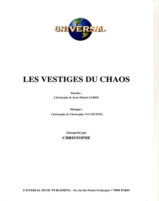 LES VESTIGES DU CHAOS - Universal Music - U.M.P. 11491