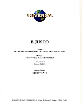 E JUSTO - Universal Music - U.M.P. 11578